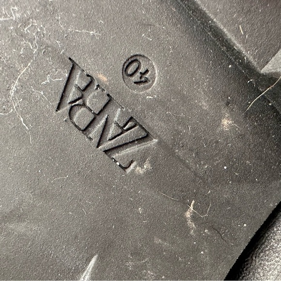 Zara Womens EU 40/ US 9.5 Platform Chelsea Combat Boots Ivory Cream Pull On - Picture 9 of 10